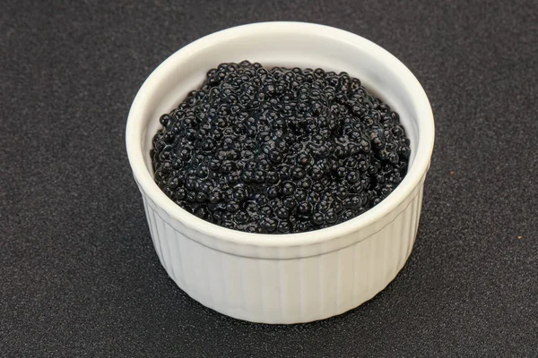 Lujo Lucha Contra Pescado Caviar Negro Tazón — Foto de Stock