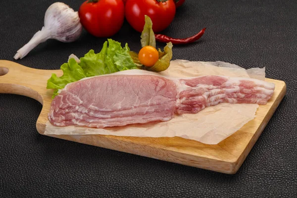 Pancetta Maiale Cruda Pronta Cottura — Foto Stock