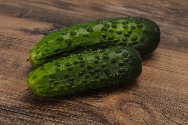 Rijp Verse Groene Twee Komkommers Klaar Voor Veganistisch — Stockfoto