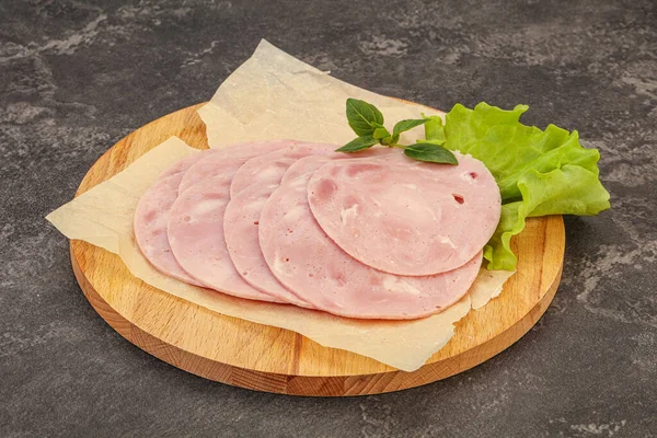 Aufgeschnittener Schweinefleisch Snack Über Bord — Stockfoto