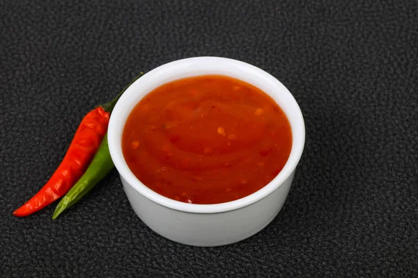 Sweet Spicy Chilli Sauce Bowl — Stock Photo, Image