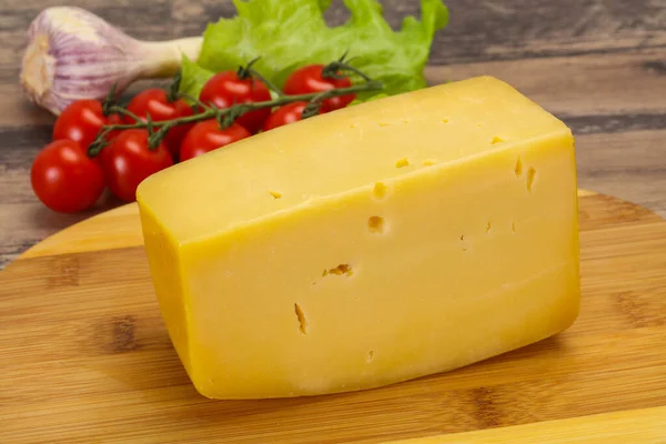 Swiss Hard Yellow Tasty Cheese Brick — Stock Photo, Image