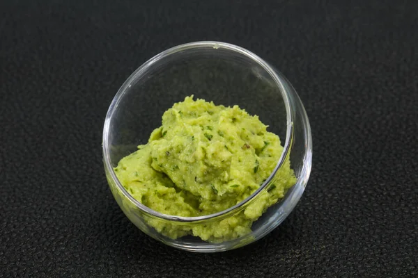 Saus Guacamole Alpukat Pedas Dengan Cabai — Stok Foto