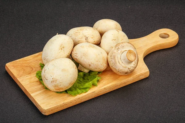 Raw Champignons Board Ready Cooking — Stock Photo, Image