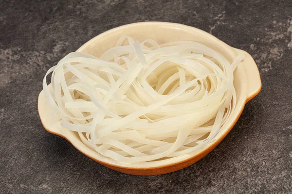 Gekookte Rijstnoedel Klaar Koken — Stockfoto