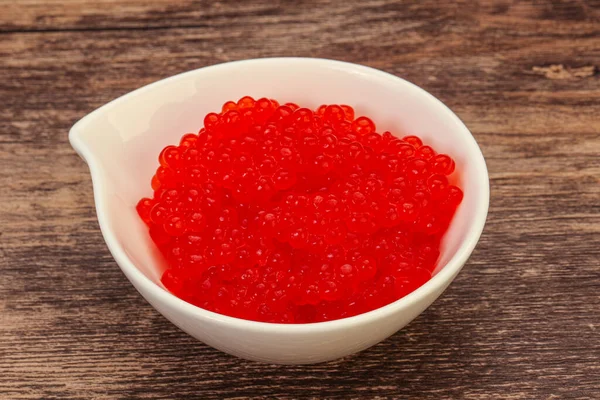 Luxuoso Caviar Salmão Vermelho Tigela — Fotografia de Stock