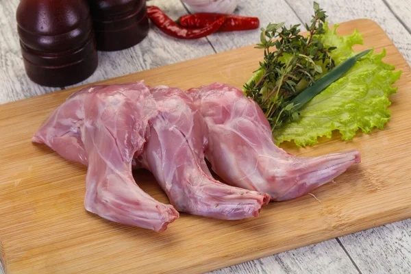 Raw Rabbit Legs Ready Cooking — Stock Photo, Image