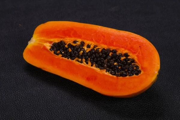 Chutný Jemně Zralé Plody Papaya Nakrájené Plátky — Stock fotografie