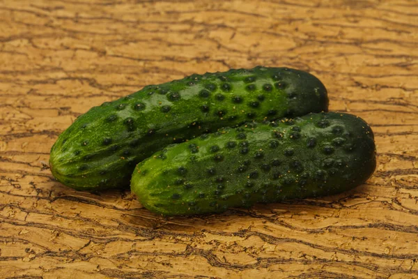 Rijp Verse Groene Twee Komkommers Klaar Voor Veganistisch — Stockfoto