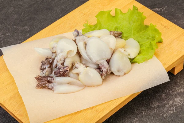 Raw Seafood Cuttlefish Cooking Board — Stock Photo, Image