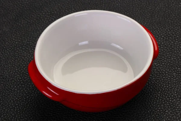 Empty Ceramic Bowl Black Background — Stock Photo, Image