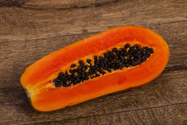 Chutný Jemně Zralé Plody Papaya Nakrájené Plátky — Stock fotografie