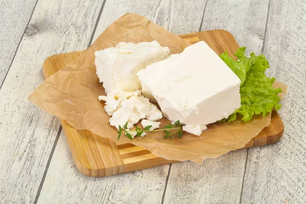 Řecký Tradiční Měkký Sýr Feta Talíři — Stock fotografie