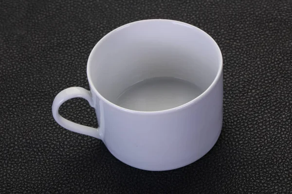 Пустой Керамической Чашки Черном Фоне — стоковое фото