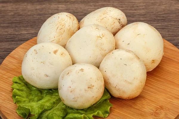 Raw Champignons Board Ready Cooking — Stock Photo, Image