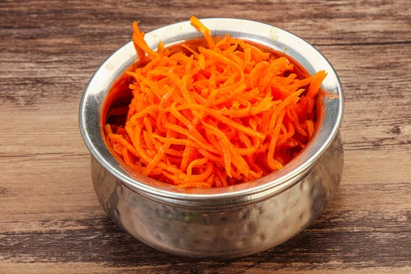 Spicy Korean carrot in the bowl