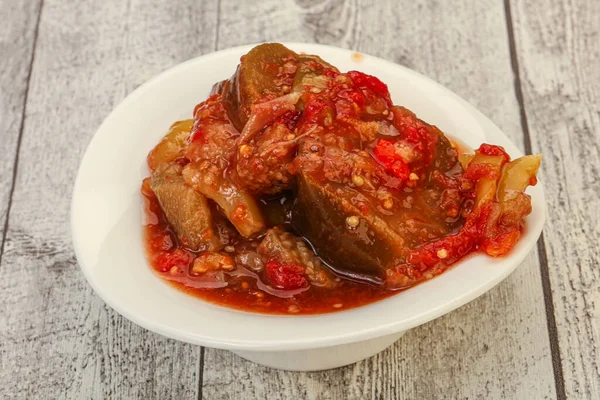 Cuisine Végétalienne Caucasienne Ajapsandali Aux Légumes Épices — Photo