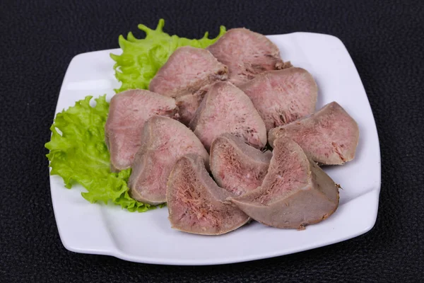 Gurmet Varkensvlees Tong Snack Voorgerecht — Stockfoto