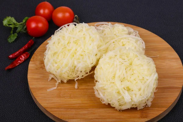 Rauwe Rijstnoedel Klaar Koken — Stockfoto