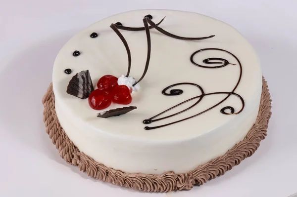 Dolce Torta Saporita Con Crema — Foto Stock