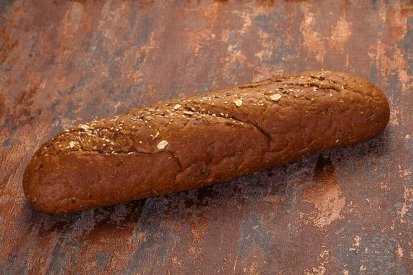 Crust Hot Black Loaf Bread — Stock Photo, Image