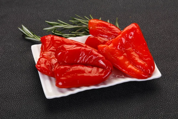 Eingelegte Rote Paprika Mit — Stockfoto