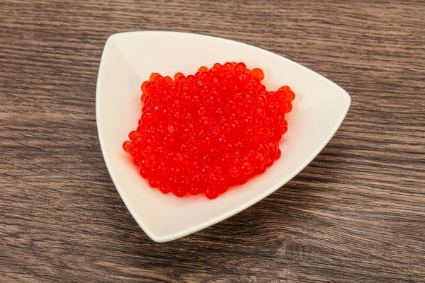 Luxuoso Caviar Salmão Vermelho Tigela — Fotografia de Stock