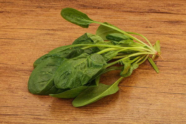 Veganistische Keuken Verse Groene Spinazie Bladeren Hoop — Stockfoto