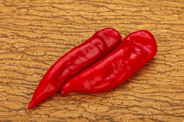 Pimenta Ramiro Vermelha Suculenta Madura Pronta Para Cozinhar — Fotografia de Stock