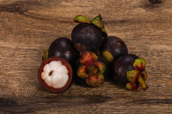 Érett Édes Delicous Egzotikus Gyümölcs Mangosteen — Stock Fotó