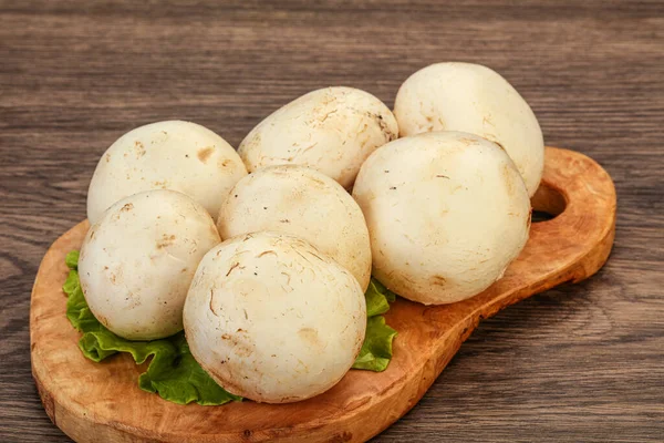 Raw Champignons Board Ready Cooking — Stock Photo, Image