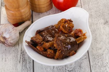 Eggpant snack - imam bayaldy domates ve biber ile