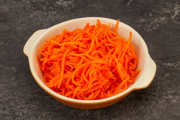 Spicy Korean carrot in the bowl