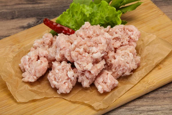 Hausgemachtes Schweinehackfleisch Zum Kochen Bereit — Stockfoto