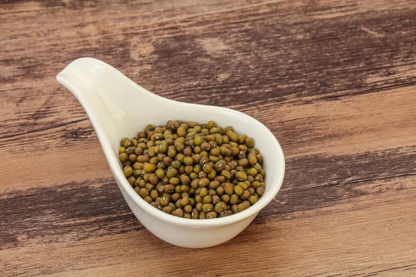 Vegetarian Cuisine Dry Green Lentil Cooking — Stock Photo, Image