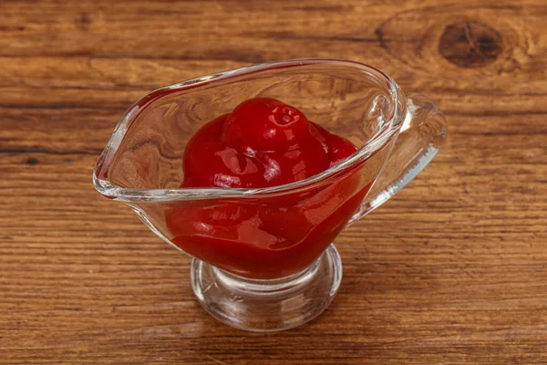 Leckeres Tomaten Ketchup Der Schüssel — Stockfoto