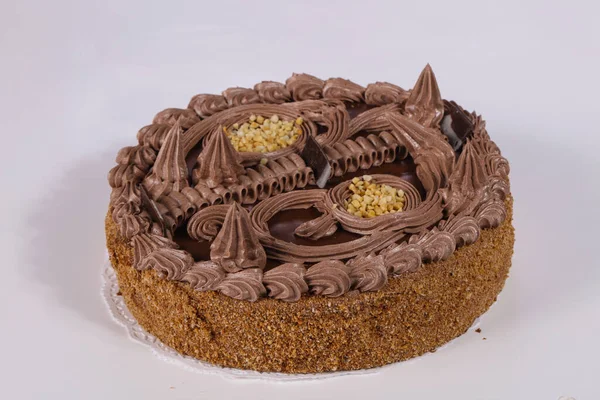 Delicous Cake Chocolade Met Room — Stockfoto
