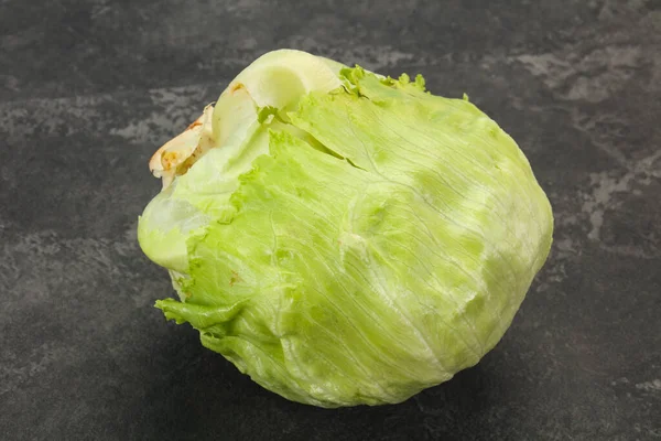 Fresh Ripe Green Iceberg Salad Ready Cooking — Stock Photo, Image