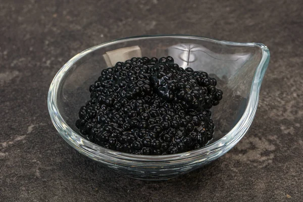 Luxo Strugeon Peixe Caviar Preto Tigela — Fotografia de Stock