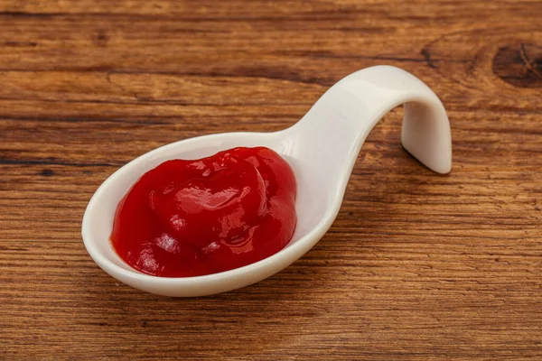 Smaczne Pomidory Ketchup Misce — Zdjęcie stockowe