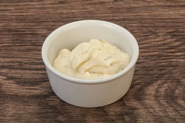 Caesar Cream Sauce Parmesan Cheese Herbs — Stock Photo, Image