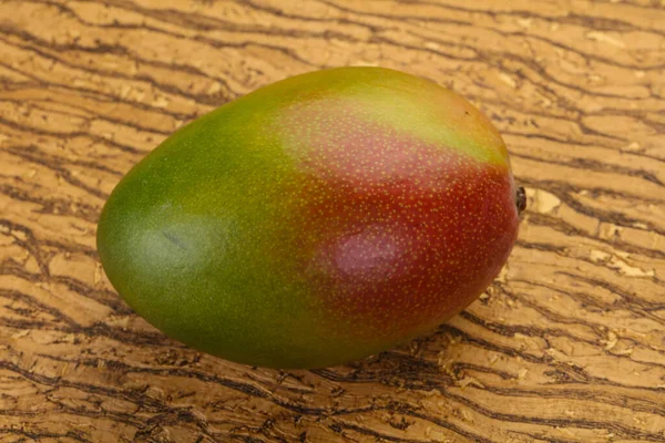 Zoete Smakelijke Mango Houten Achtergrond — Stockfoto