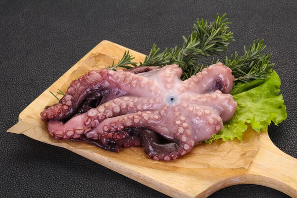 Raw Octopus Ready Cooking Rosemary — Stock Photo, Image