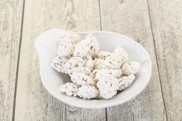 White Almond Candy Heap Bowl — Stock Photo, Image