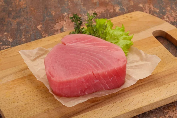 Raw Tuna Steak Ready Cooking — Stock Photo, Image