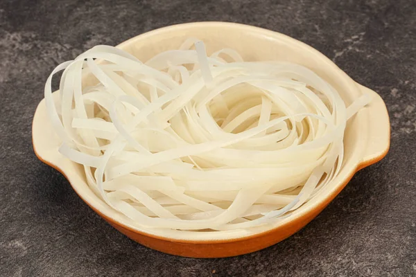 Fideos Arroz Cocidos Listos Para Cocinar —  Fotos de Stock