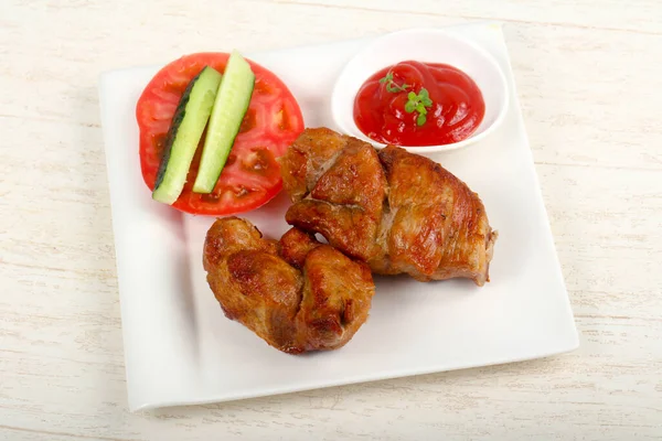 Hot Juycy Dan Lezat Pork Bbq — Stok Foto