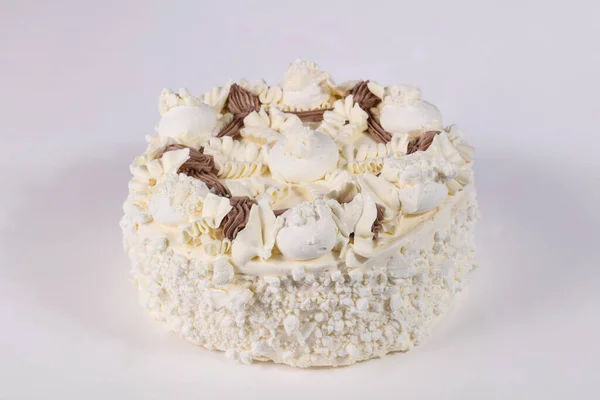 Dolce Torta Saporita Con Crema — Foto Stock