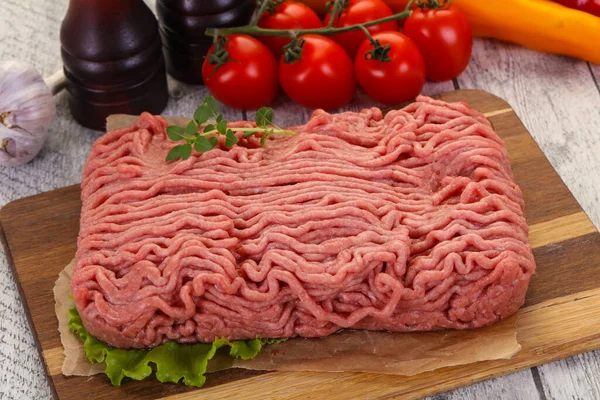 Raw turkey minced meat for cooking