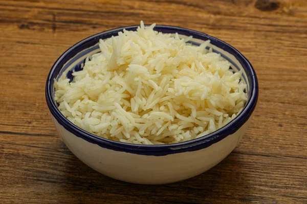 Gestoomde Indiase Basmati Rijst Kom — Stockfoto